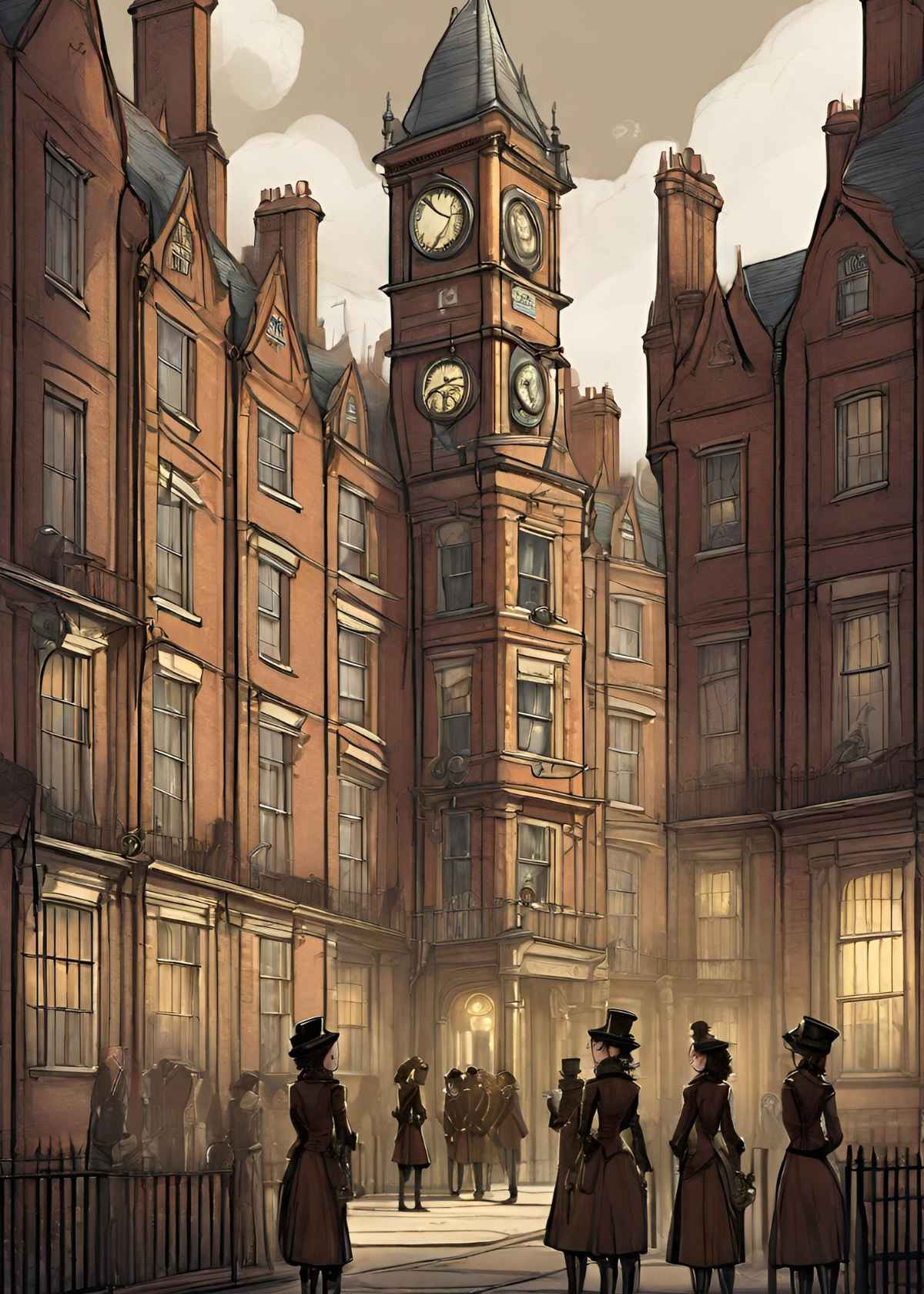 steampunk boarding school
