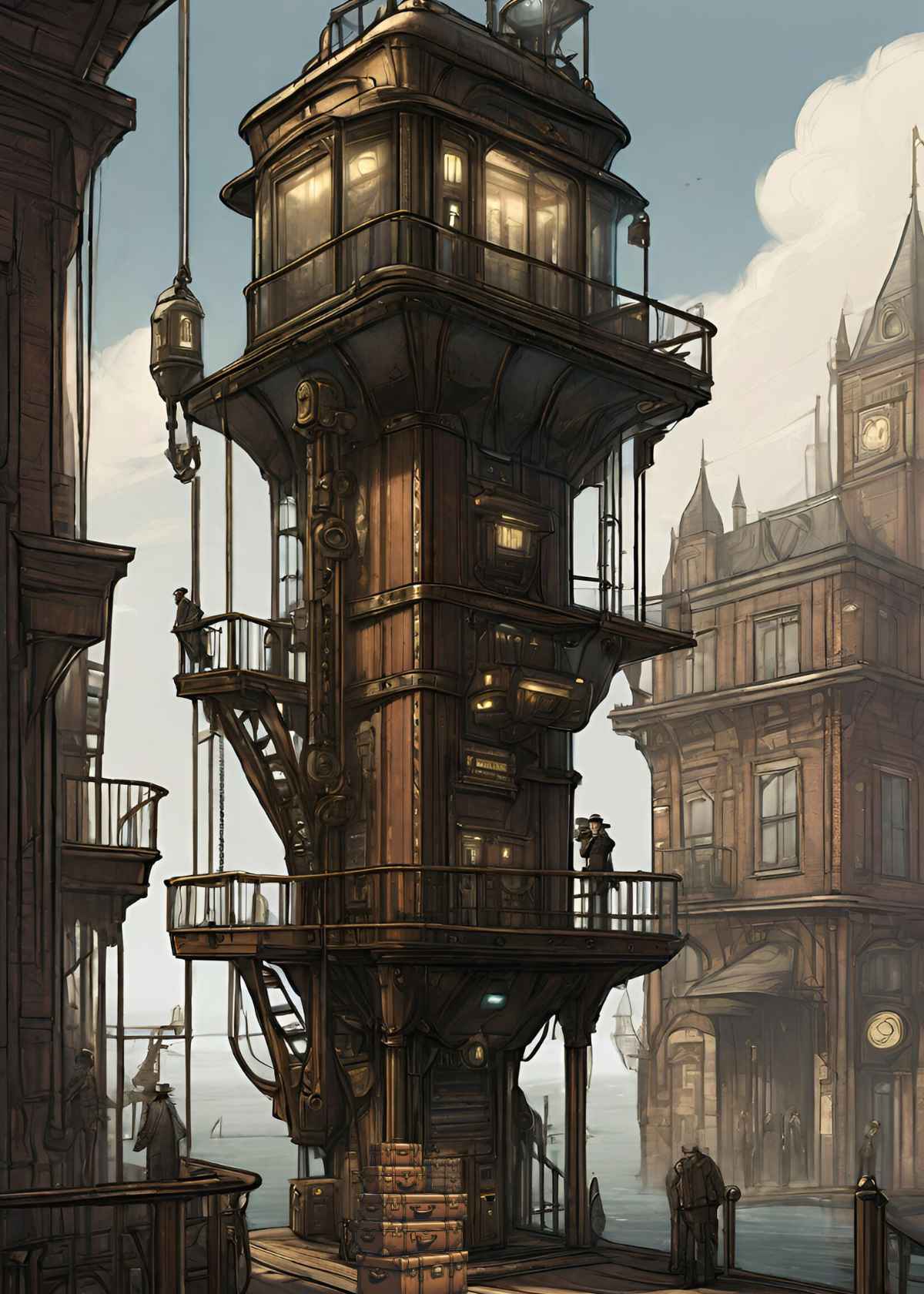 lift to dirigible dock